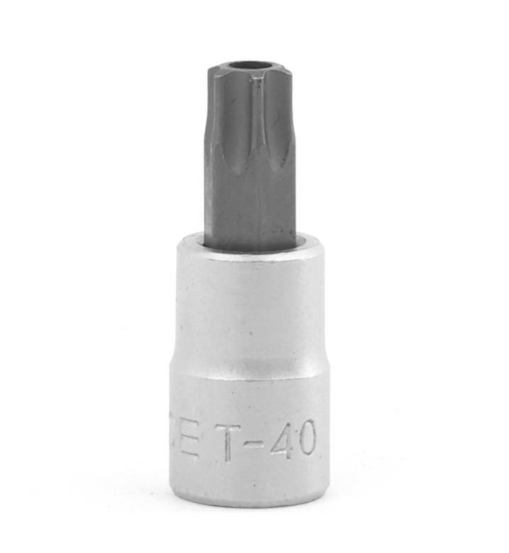 Force / King Tony 3/8" Dr 50mmL S2 Steel Tamperproof Torx Star Socket Bit Option:T8H-T60H
