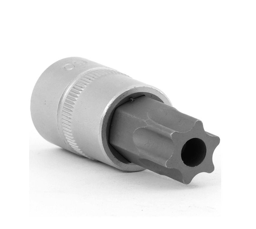 Force / King Tony 3/8" Dr 50mmL S2 Steel Tamperproof Torx Star Socket Bit Option:T8H-T60H