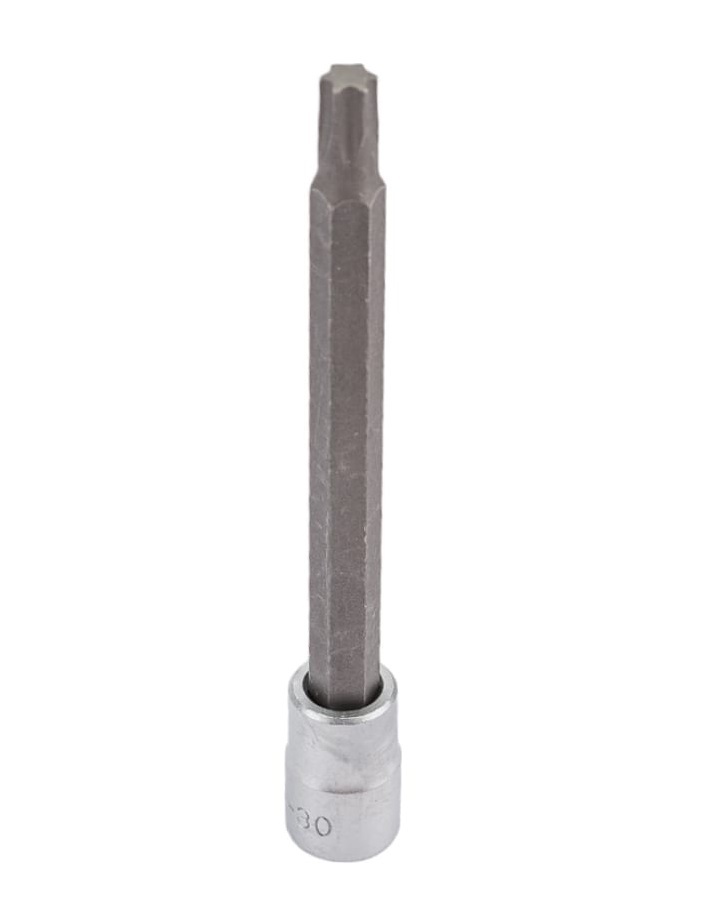 Force 1/4" Drive Torx Star Bit Socket Individual: T8-T40x32mmL, T30x90mmL