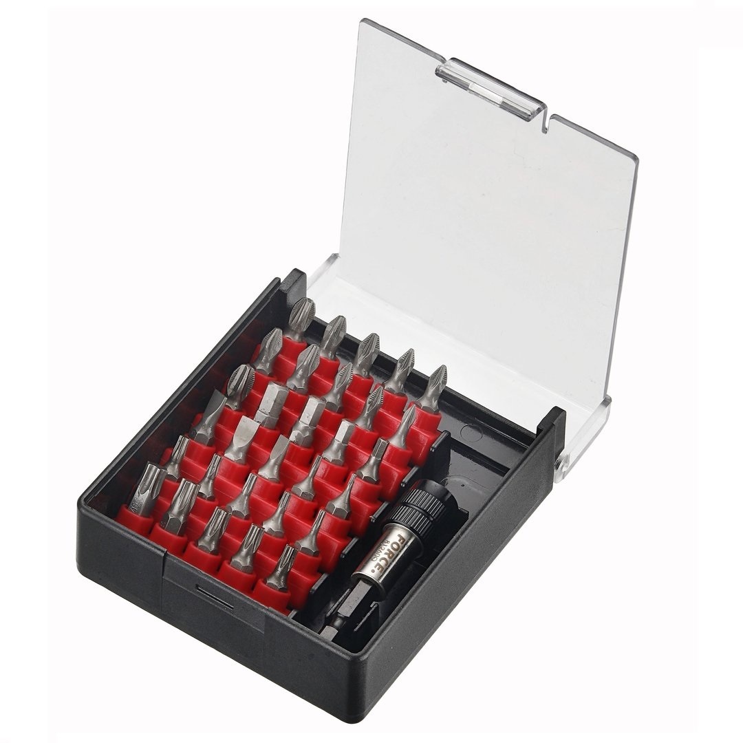 Force 2313 31pc 1/4" Shank Combo Power Bits & Bit's Holder Set