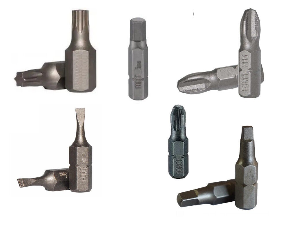 Force 2313 31pc 1/4" Shank Combo Power Bits & Bit's Holder Set