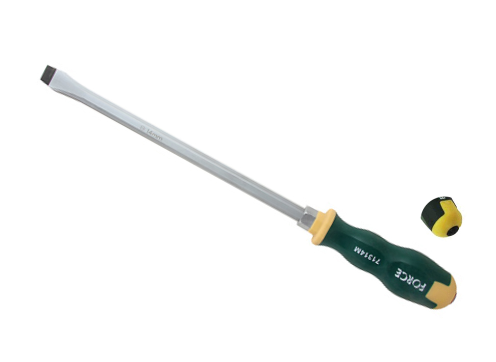 Force 2108 10pc Slot Philip Go-thru Through Tang Hex Shank Hammering Screwdriver