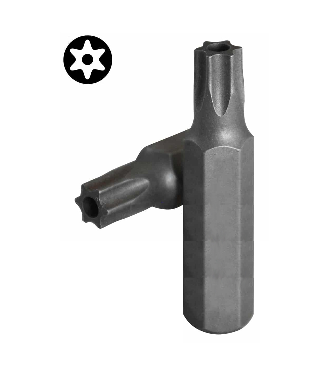 Force 15770.. S2/CRMV Steel 5/16"(8mm) Shank Star Torx Tamperproof Bits 70mmL Size Options
