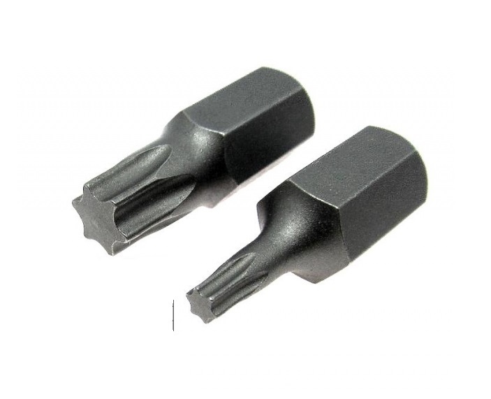 5pc-pack 1/4" Shank Torx Star 25mmL Bits: T8-T40