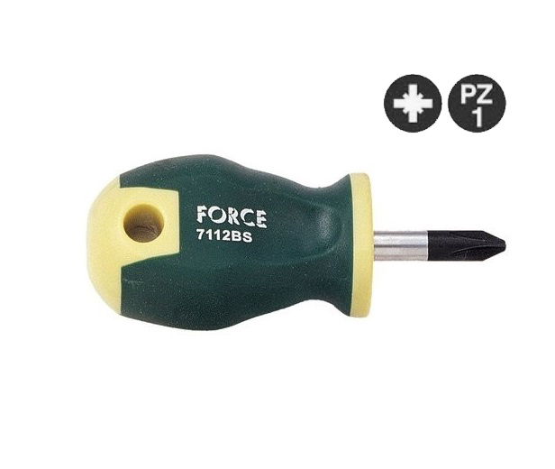 Force T2084YC / T2085B S2 Steel 8pc Screwdriver Set, Slotted, Phillip, Pozidriver tips