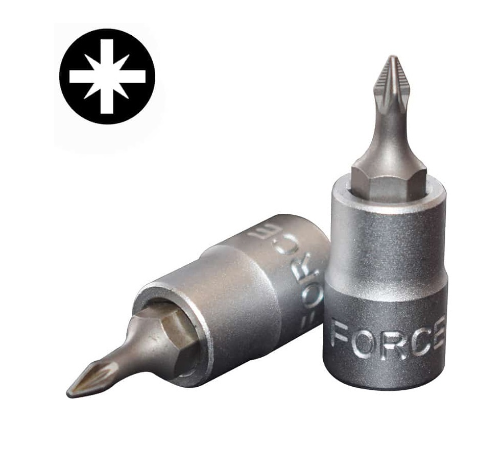 Force / King Tony 1/4" Dr. S2 Steel Phillip / Pozidriv Head Bits Socket Option: #1,2,3,4