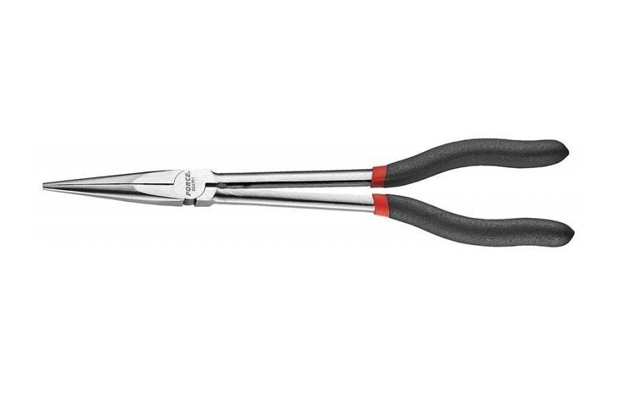 Force 5047P 11" 280mmL Long Reach Jaw Pliers 4 Points Gripping Ring Head / 90° Curved Jaw