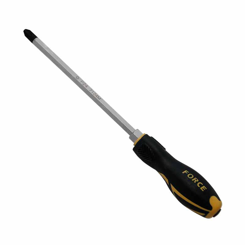Force Go-thru Through Tang Hex Shank Hammering Screwdriver Pozi Phillip Slotted