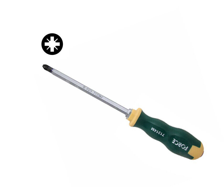 Force Go-thru Through Tang Hex Shank Hammering Screwdriver Pozi Phillip Slotted
