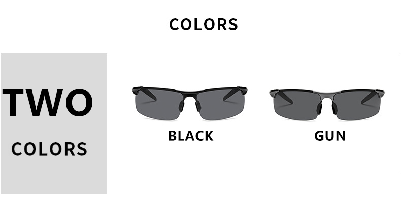 Men's Polarized HD Lens Sunglasses with Spring Leg & Aluminium Magnesium Frame