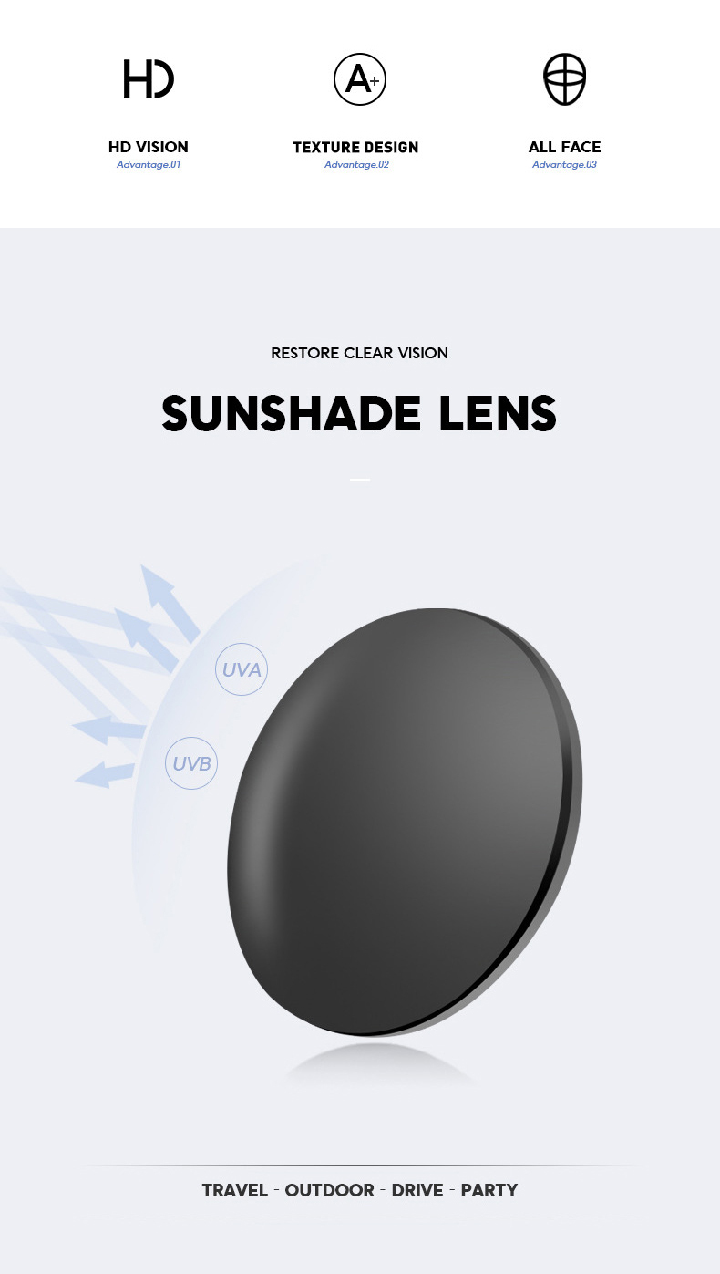 Men's Polarized HD Lens Sunglasses Fashion Version with Metal Leg