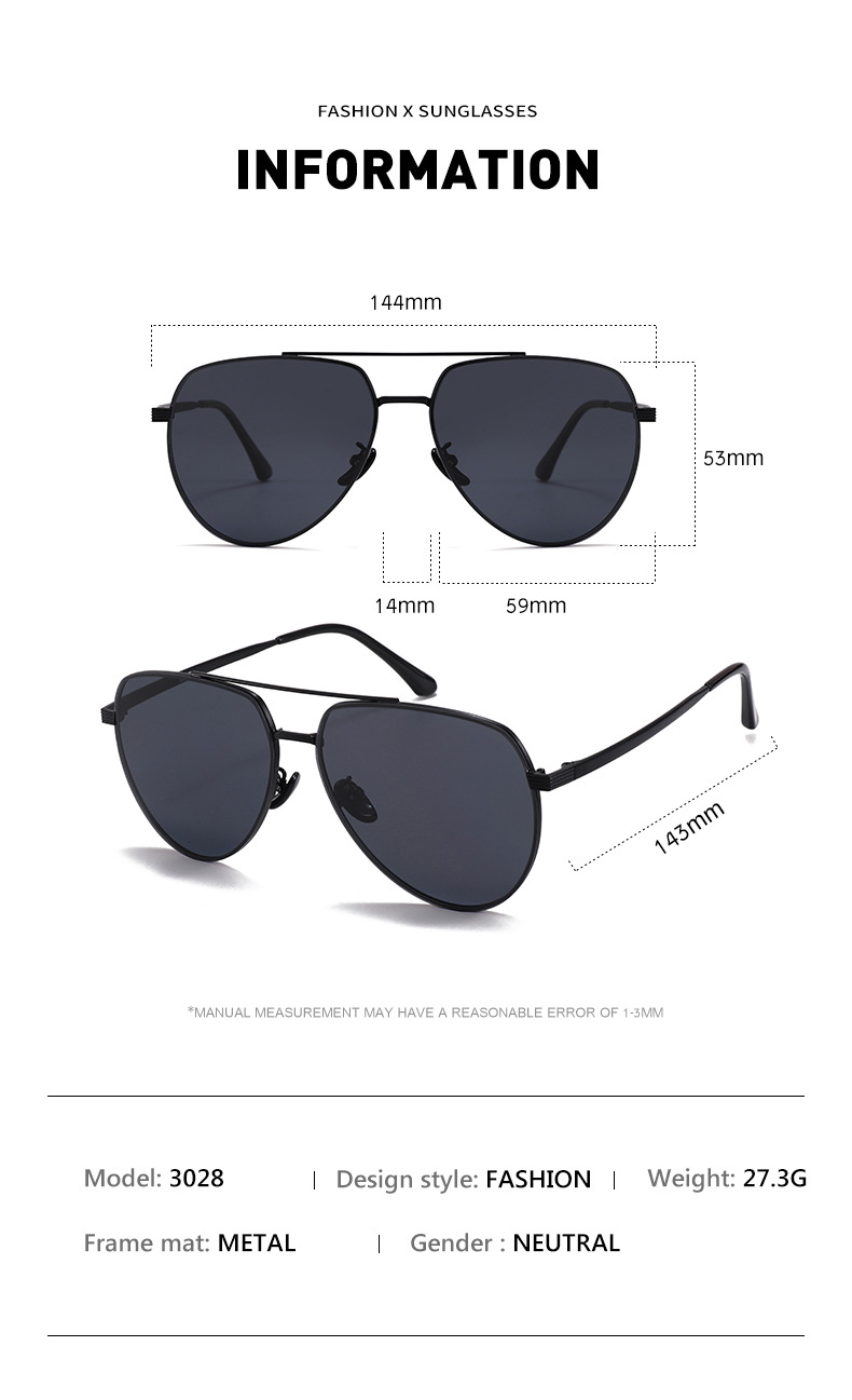 Men's Polarized HD Lens Sunglasses Fashion Version with Metal Leg