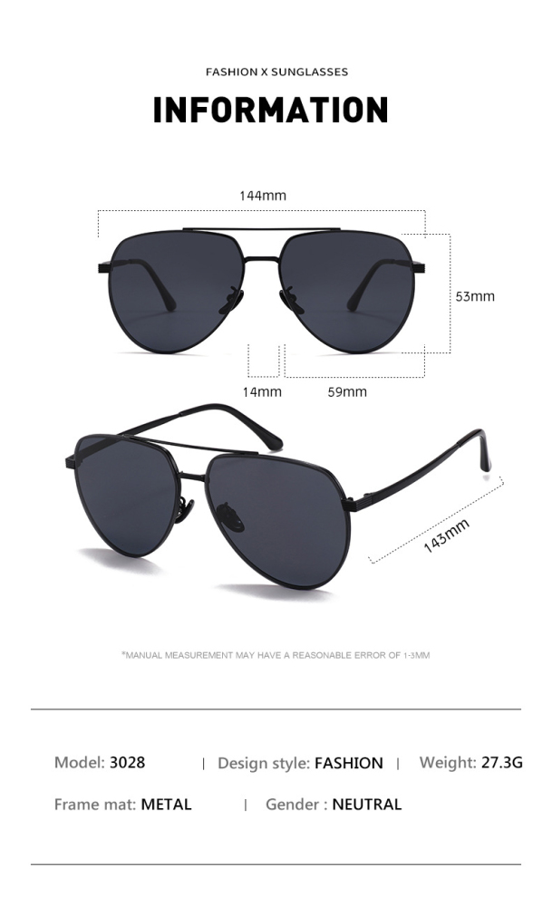 Men's Polarized HD Lens Sunglasses Fashion Version with Metal Leg
