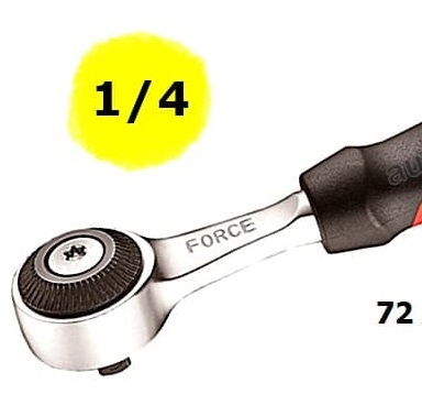 Force 80229 1/4" Dr. Round Head Ratchet Handle Precision 72 Teeth