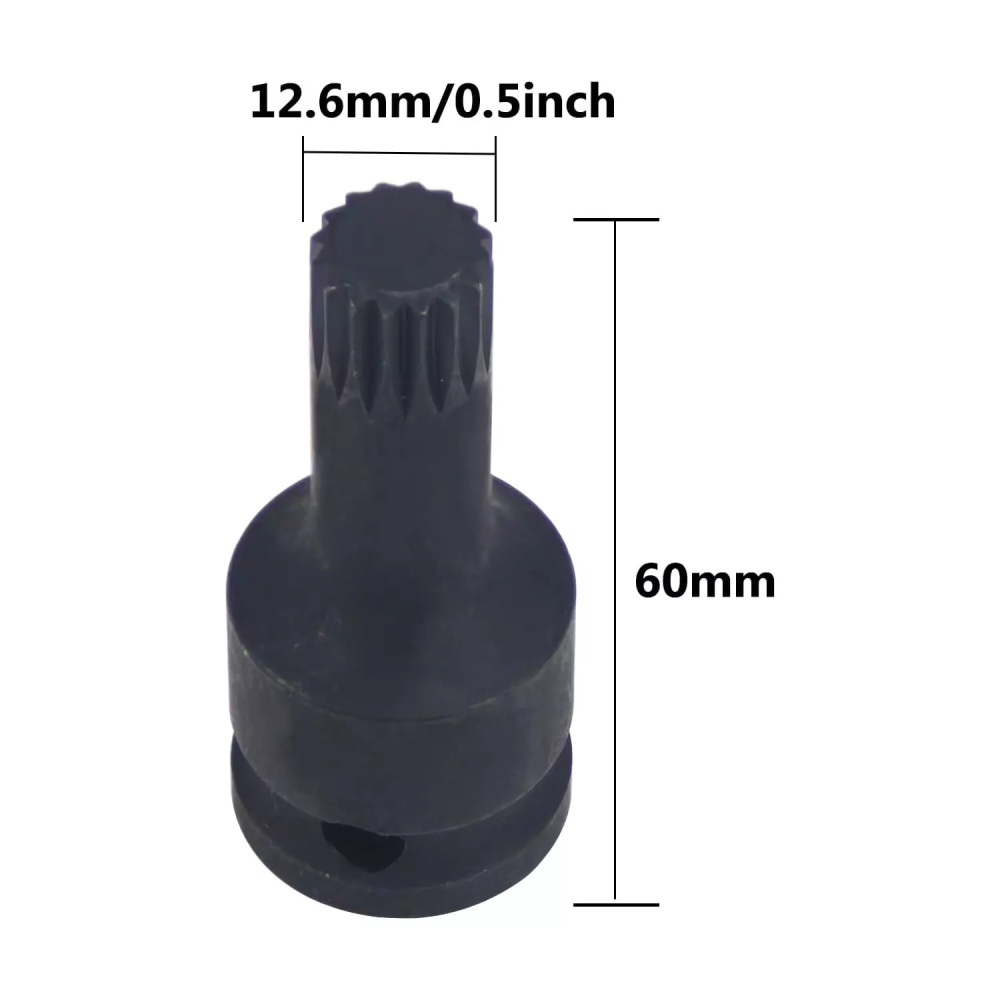 1/2" Dr. 16pt Spline Socket for BMW X7 Seat Screw Removal