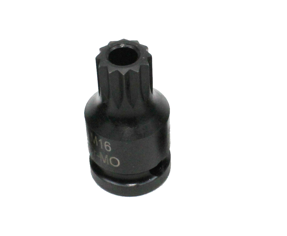 1/2" Dr. Cr-Mo M16 Tamperproof Spline Socket Bit