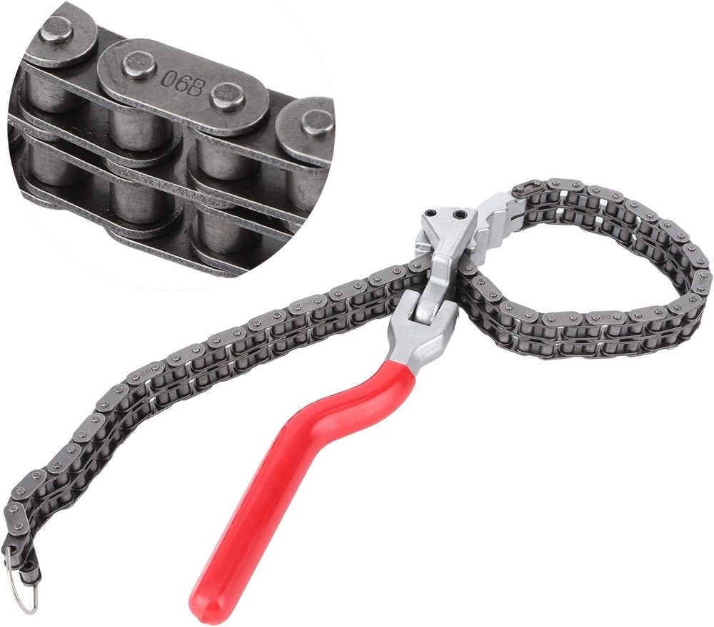 Adustable Oil Filter 20" Chain Wrench 60-195mm Cap.