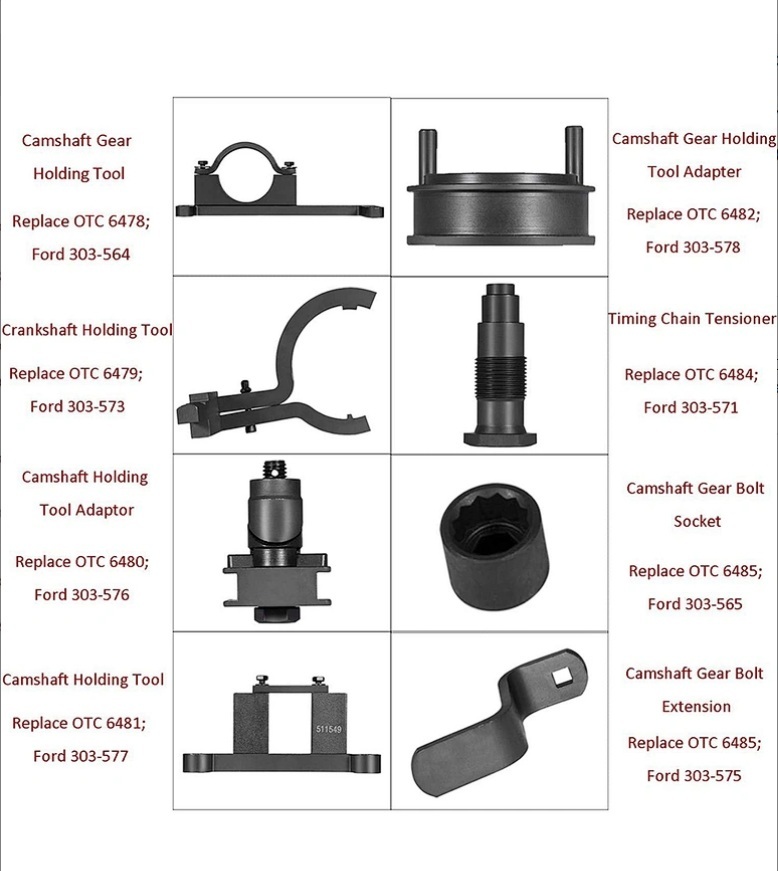 8pc Ford/Mustang/Mazda Timing Camshaft Crankshaft Holding Tool