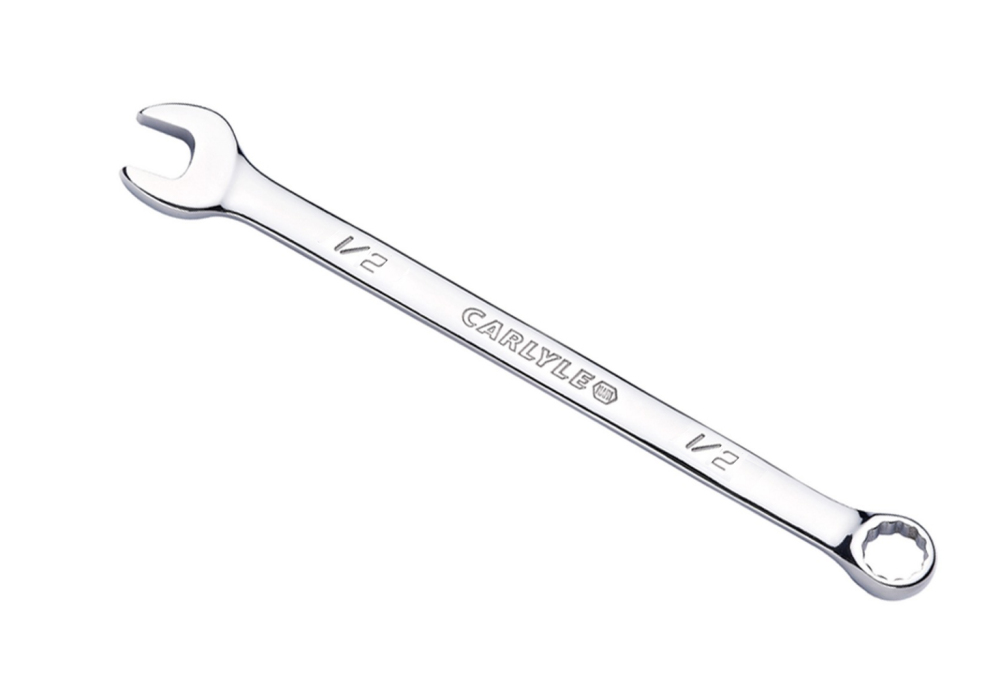 1/4-1.1/4" 15pc Carlyle 6pt or 12pt Extra Long Shank Combination Ring Open Spanner SAE/AF Imperial Set