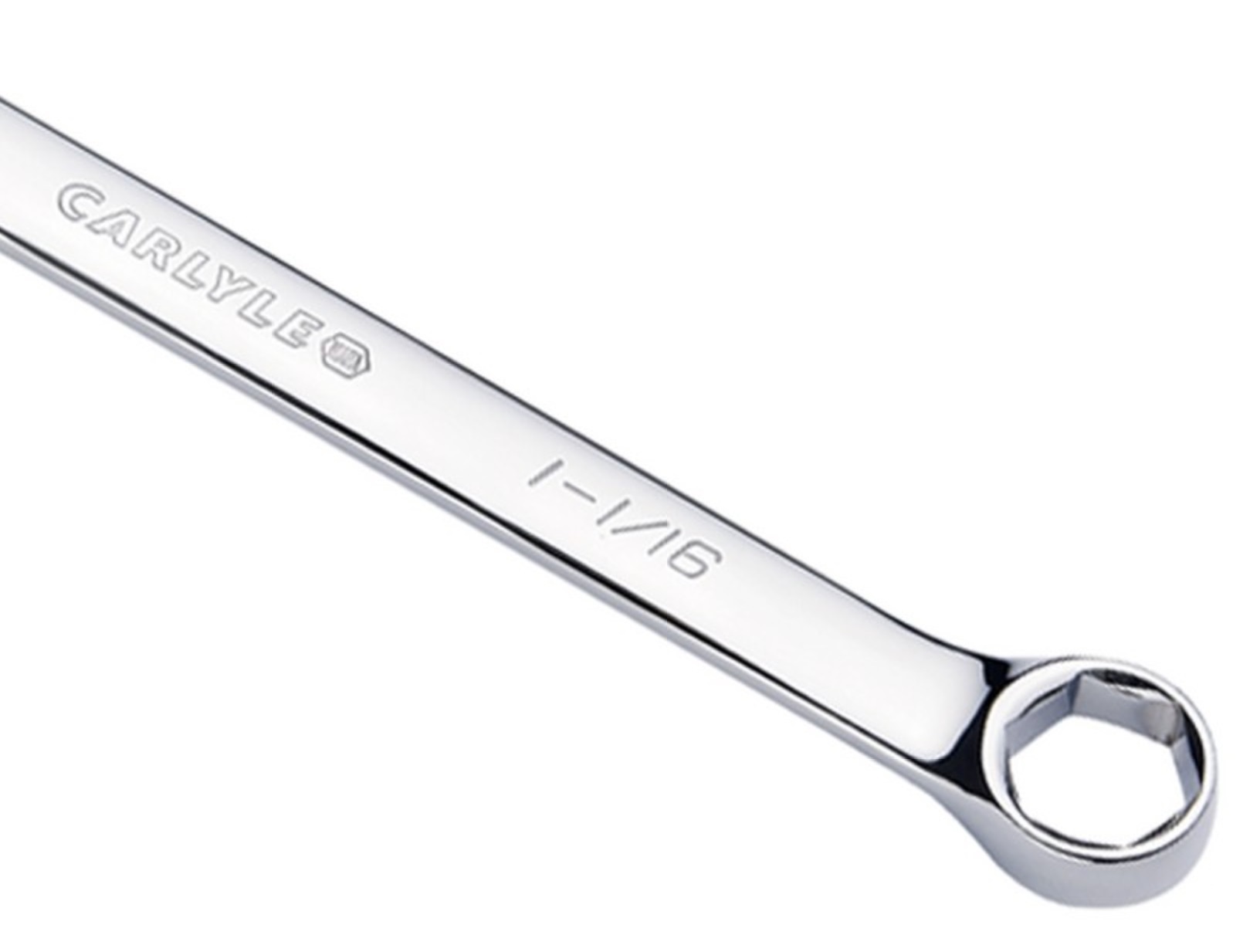 Carlyle Tool Extra Long Shank 6PT Combination Ring Open Spanner Imperial Individual