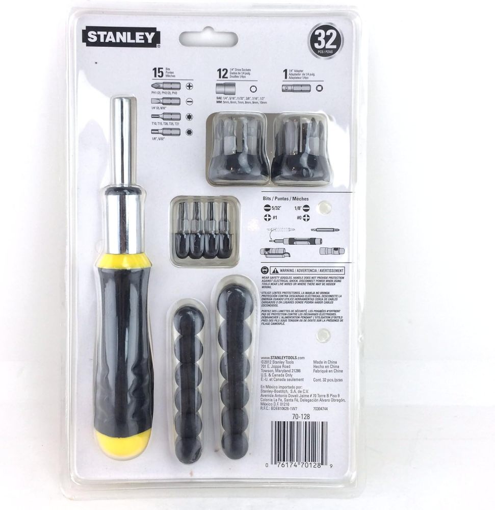 Stanley 32pc Ratcheting Screwdriver & 4-in-1 Pocket Driver