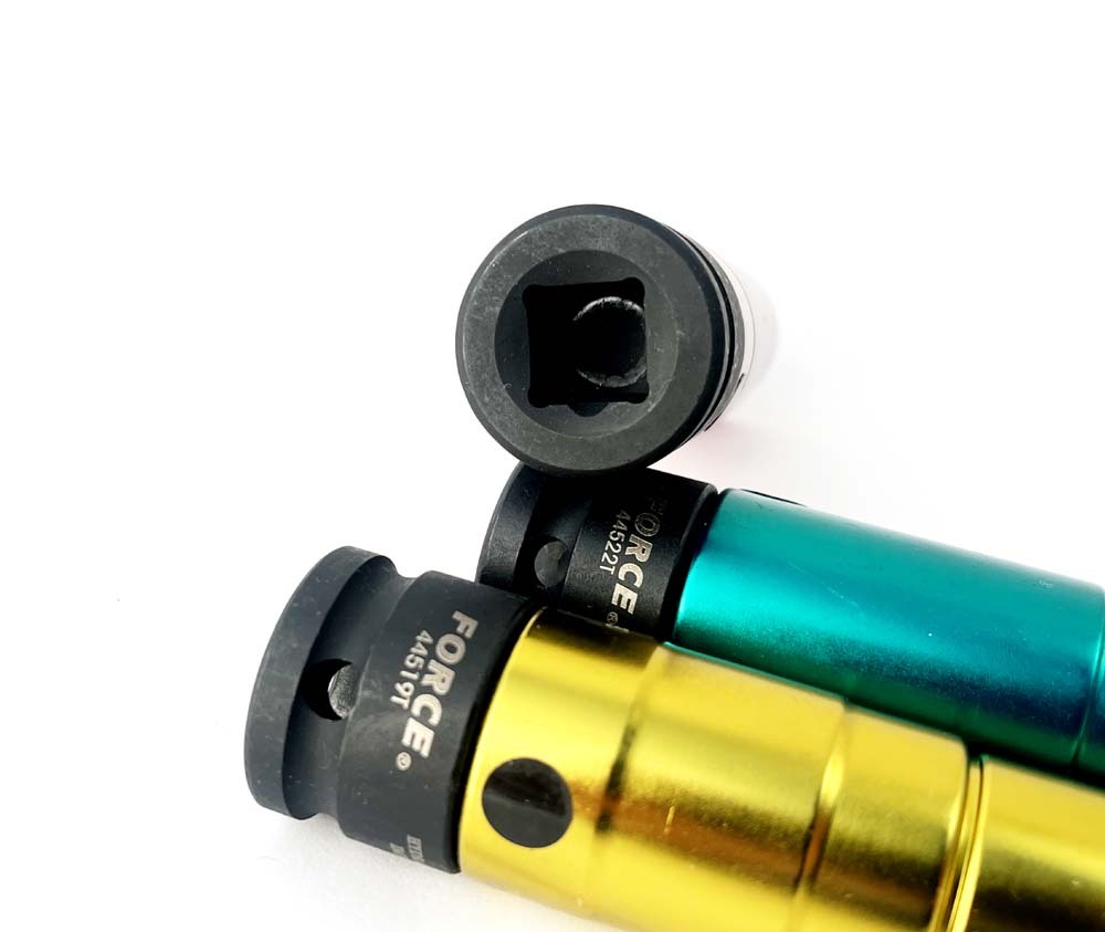 Force Hydraulic Dual Torque Limited Impact Wheel Nut Socket 17/19/21/22mm or Set