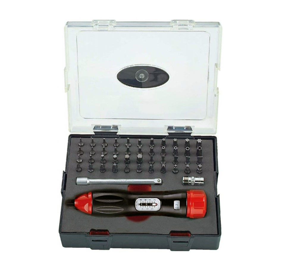Force K64706 47pc 1/4" Dr. 1-5Nm Adj. Torque Wrench Driver Set+44pc Power Bits