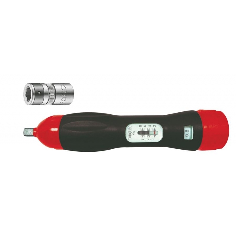 Force K64706 47pc 1/4" Dr. 1-5Nm Adj. Torque Wrench Driver Set+44pc Power Bits