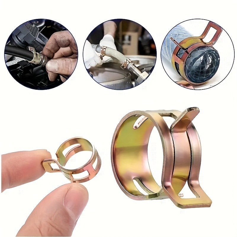75pc Spring Fuel Oil Water Hose Clip Pipe Tube Band Clamp Assortment