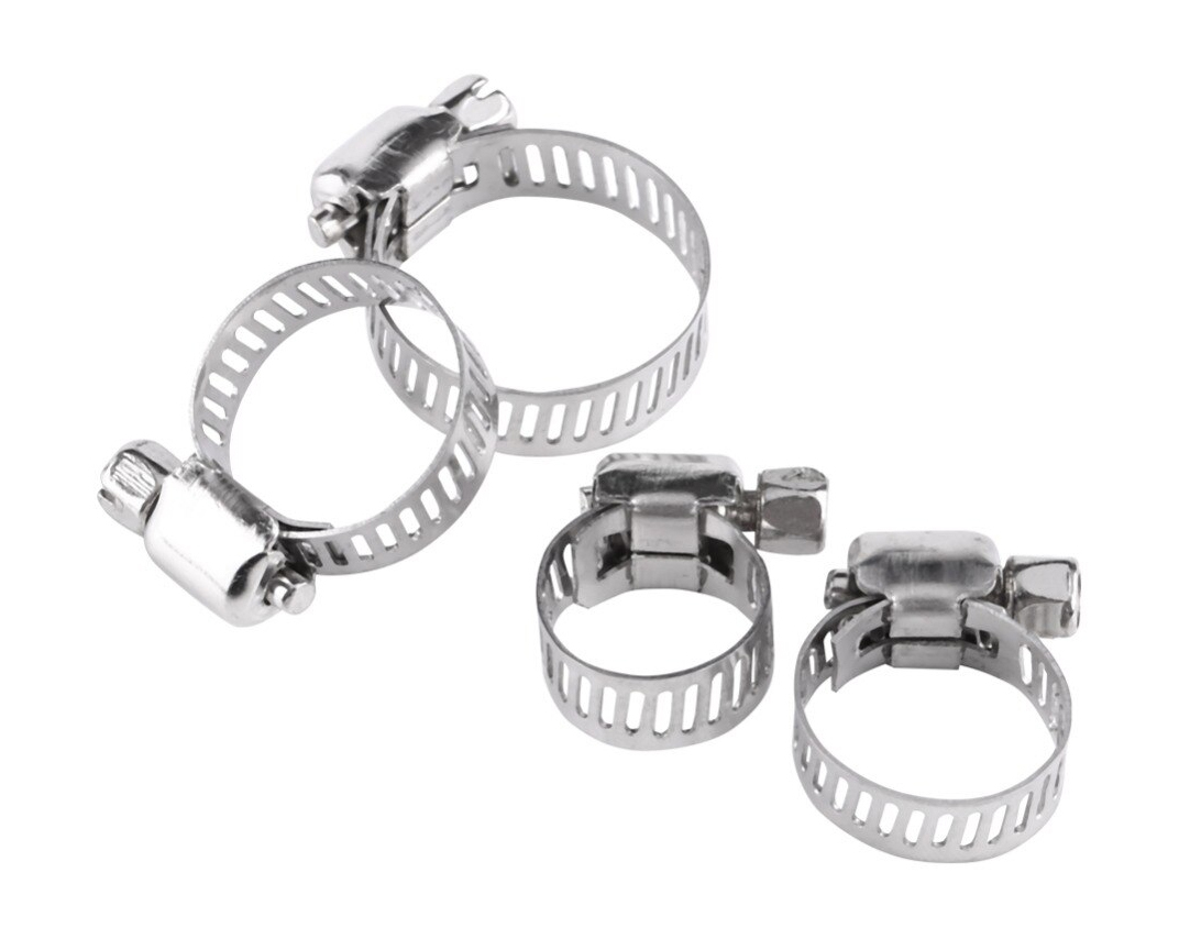 8-38mm 60pc 304 Stainless Steel Adjustable Screw Band Warm Drive Hose Clamp Assortment