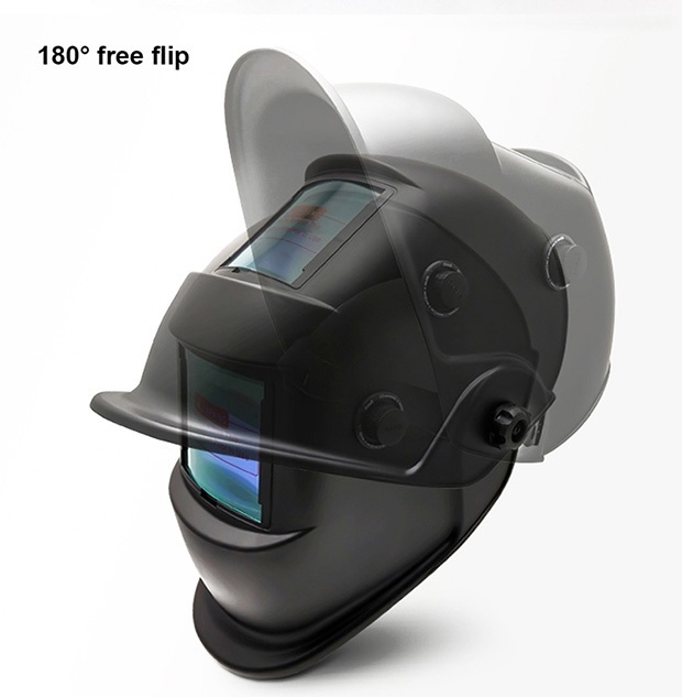 Solar & Battery Powered Auto Darkening Welding Helmet Large Viewing Mask