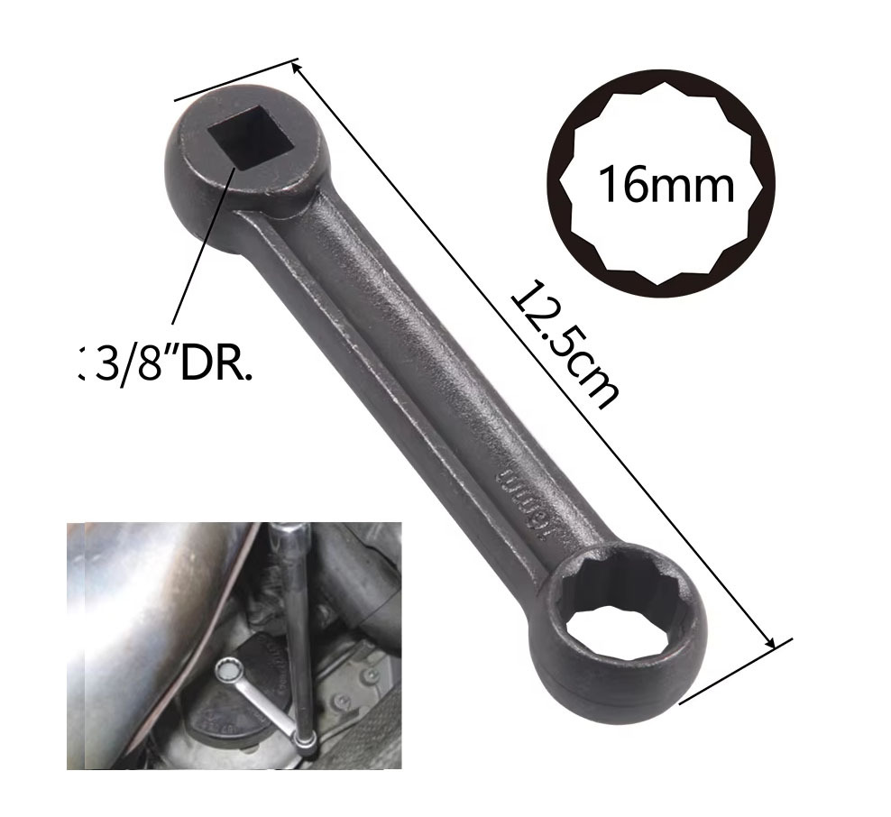 Engine Screw Nut Remover Wrench Tool 16mm Or 17mm Offset Engine Mount Wrench for Mercedes Benz