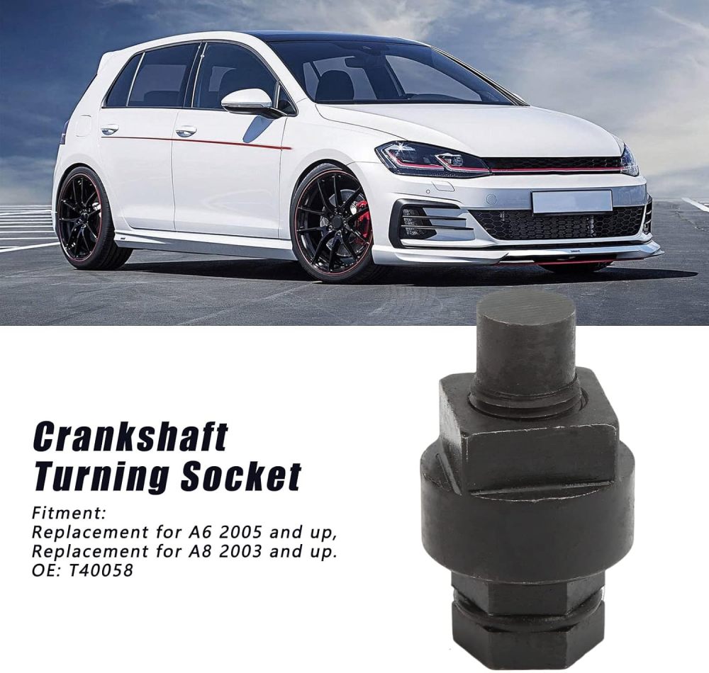 Crankshaft Turning Socket Adapter T40058 For Audi A6 A8 6 Cylinder 2.4 3.2L FSI Engine