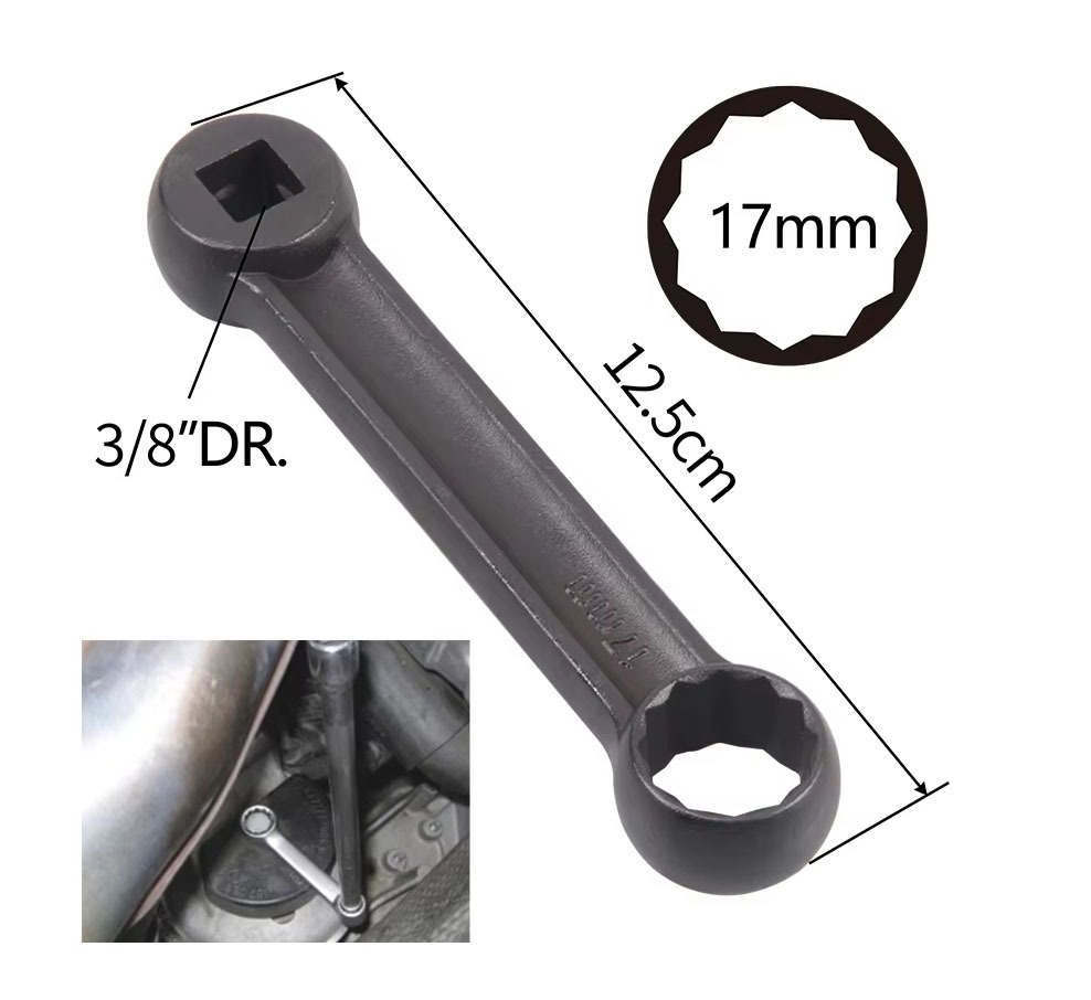 Engine Screw Nut Remover Wrench Tool 16mm Or 17mm Offset Engine Mount Wrench for Mercedes Benz