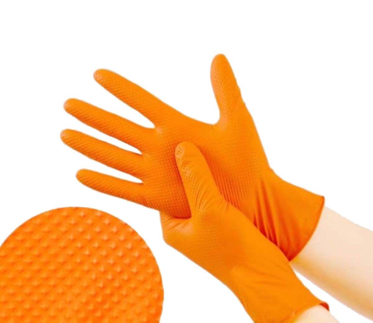 XL Disposable 8.2G Thick Diamond Pattern Nitrile Gloves100pc/box Agricultural Food Processing Mechanic