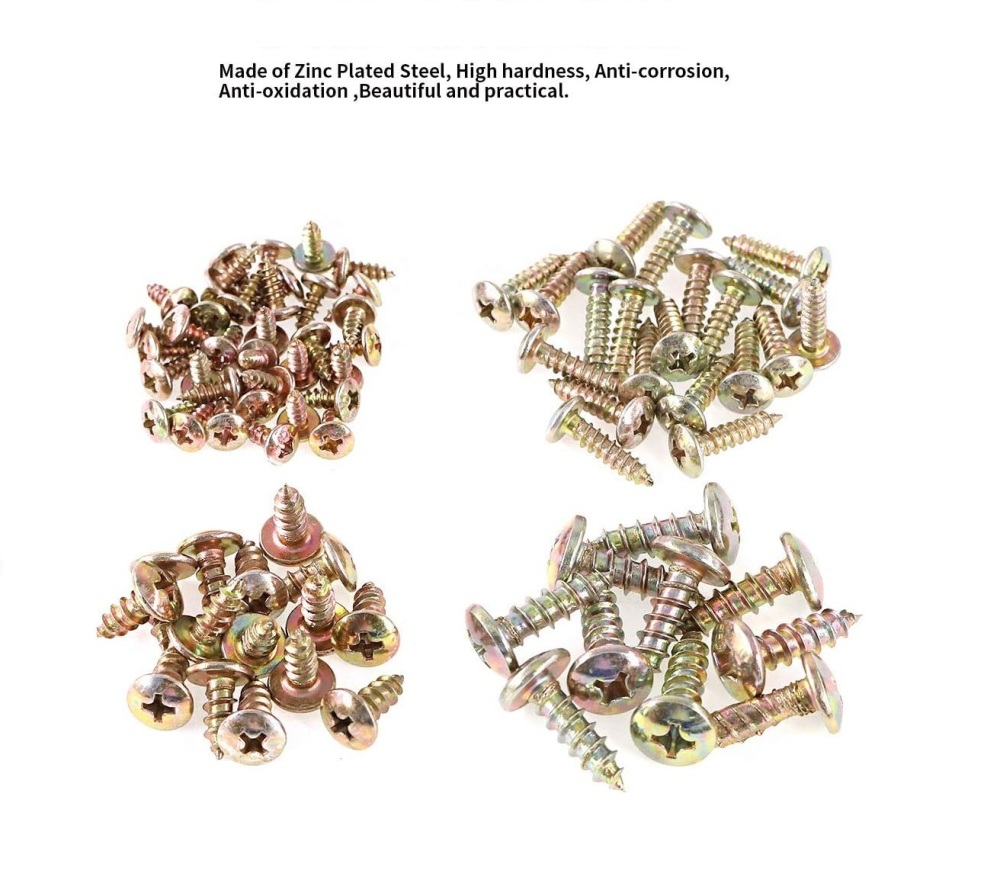 170pc 9 Size Car U Nut 3-6mm U-Clips with Zinc Plated Phillips Screws Panel Beating Assortment