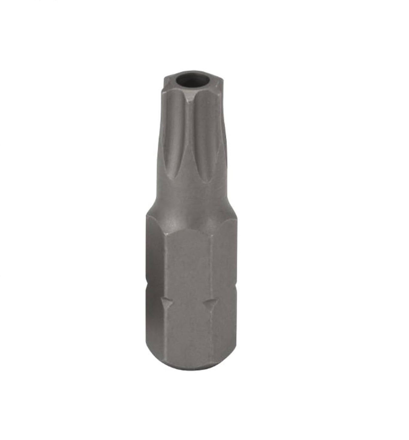 5pc-pack S2/CRMV Steel Star Tamperproof Bit 1/4" Shank 25mmL: T6H-T40H