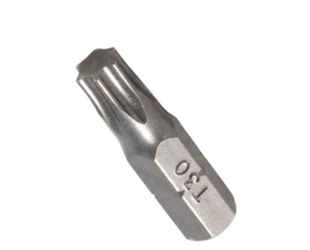 S2/CRMV Steel Torx Star Bit 10mm Shank 30mmL 5pc-pack Individual