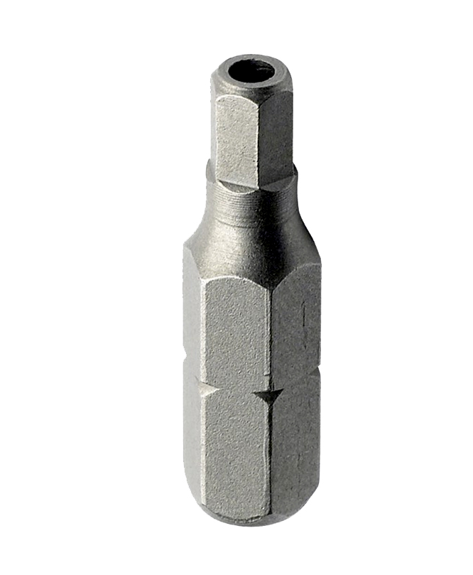 5pc-pack S2 Steel 6.25mmx25mmL Hex Allen Tamperproof (Center Hole) Bits:H1.5-H6mm Option
