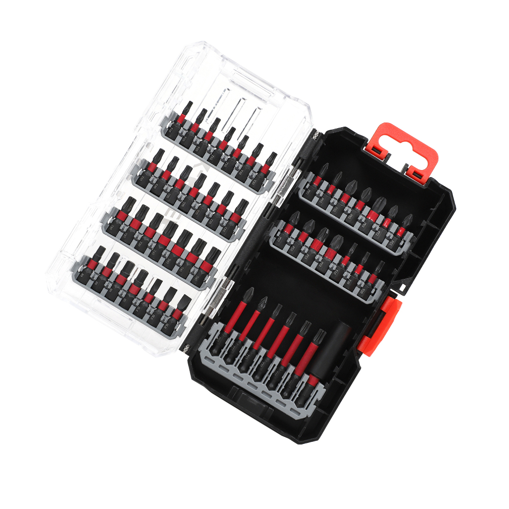 Expert 49pc S2 Steel Impact Power Bits with Magnetic Tip Set: Phillips, Pozi, Slotted, Hex, Torx