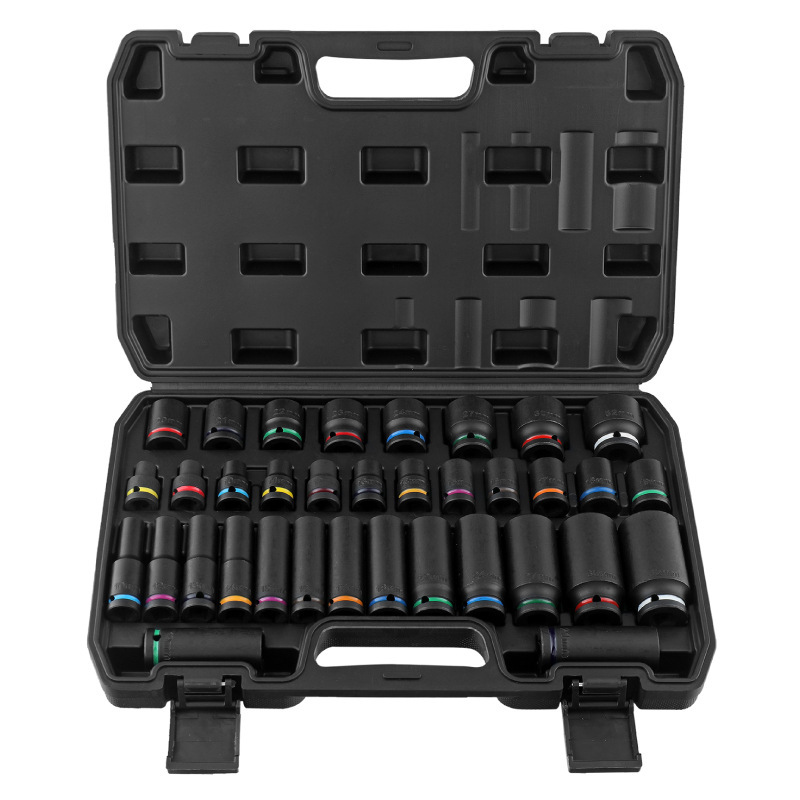 Combo 35pc Cr-Mo 1/2" dr. 8-32mm Regular & 10-32mm Deep Impact Socket Set