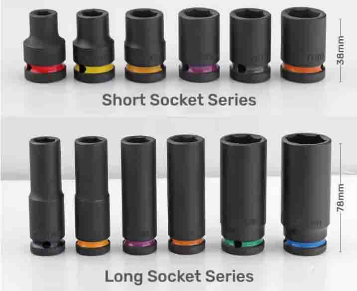 Combo 35pc Cr-Mo 1/2" dr. 8-32mm Regular & 10-32mm Deep Impact Socket Set