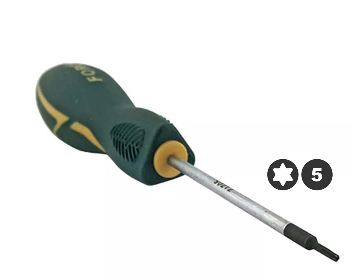 Force 2137TYC S2 Steel 13pc Star Torx Tamperproof Screwdriver Set: T5, T6H-T45H