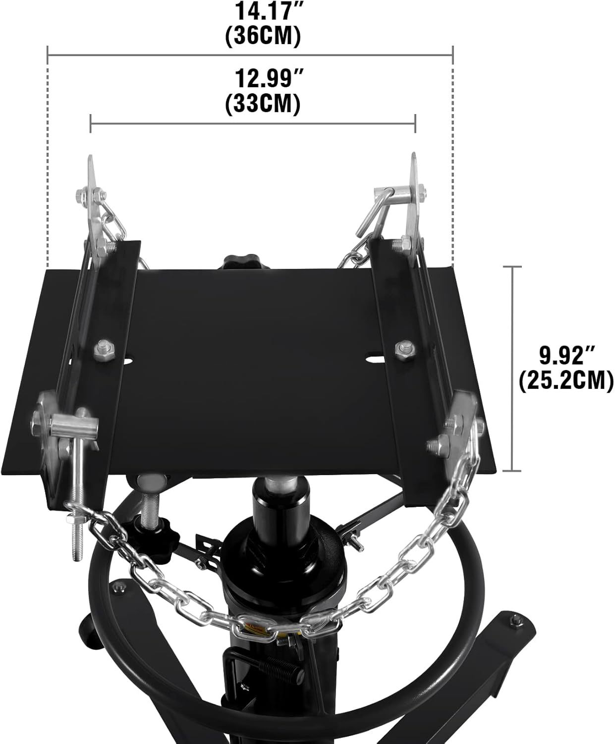 0.5Ton Telescopic Transmission Jack Swivel Wheel Lift Hoist Adjustable Height Support Stand