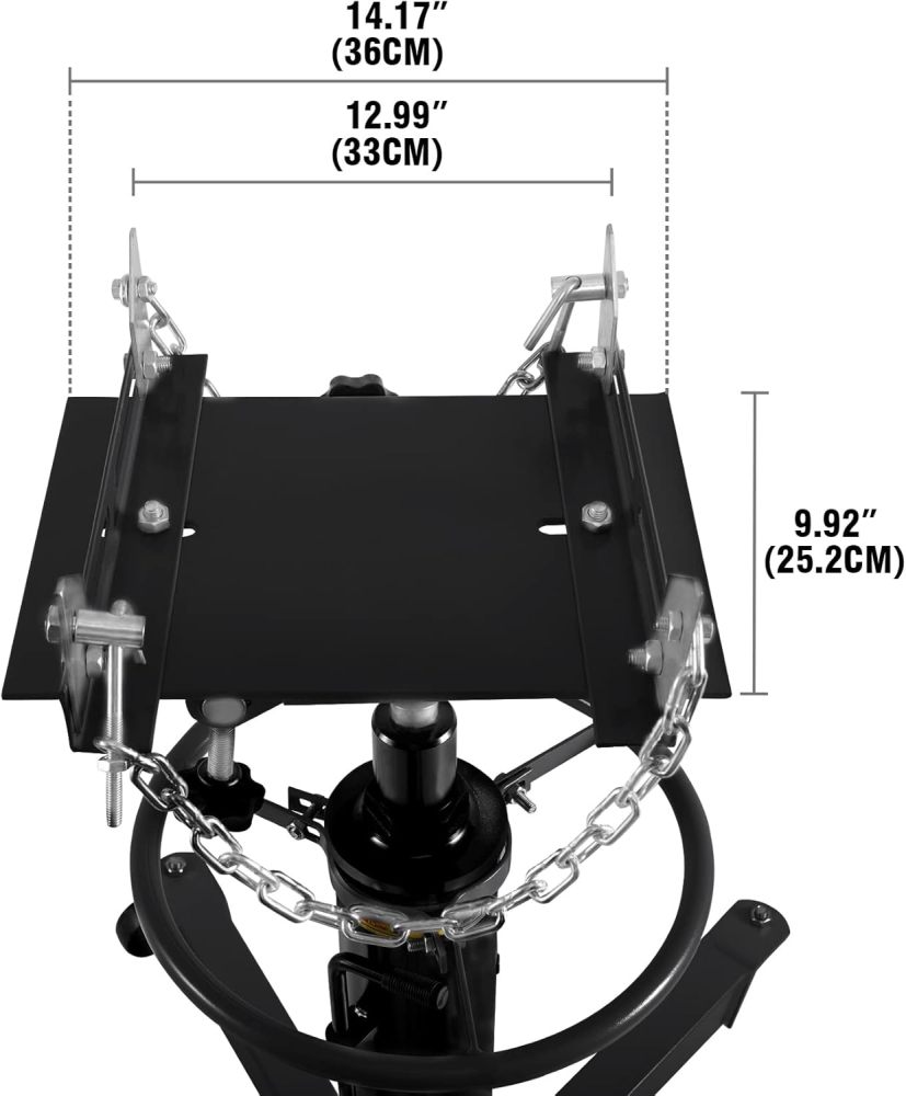 0.5Ton Telescopic Transmission Jack Swivel Wheel Lift Hoist Adjustable Height Support Stand