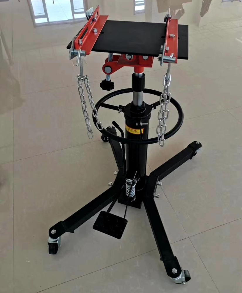 0.5Ton Telescopic Transmission Jack Swivel Wheel Lift Hoist Adjustable Height Support Stand