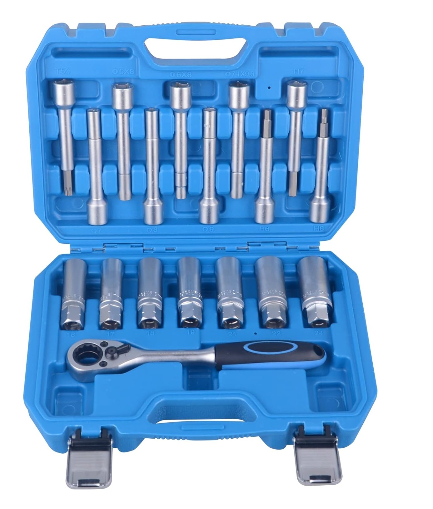 18pc Shock Absorb Strut Nut Removal Go-thru Socket & Hex Slot Bit for BMW/Vauxhall/Audi