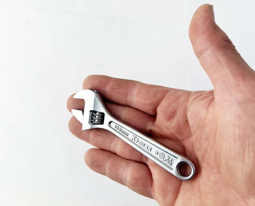 JIS Standard Mini Stubby 4"/100mm Mini Adjustable Wrench Shifter Jaw Open to15mm