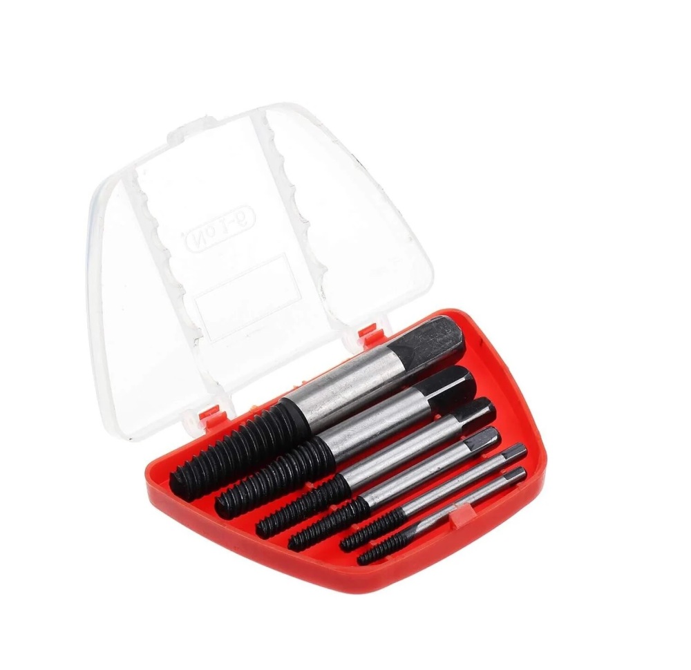 4-22mm 6pc Steel Spiral Screw Extractor Damaged Screw Broken Remover Set