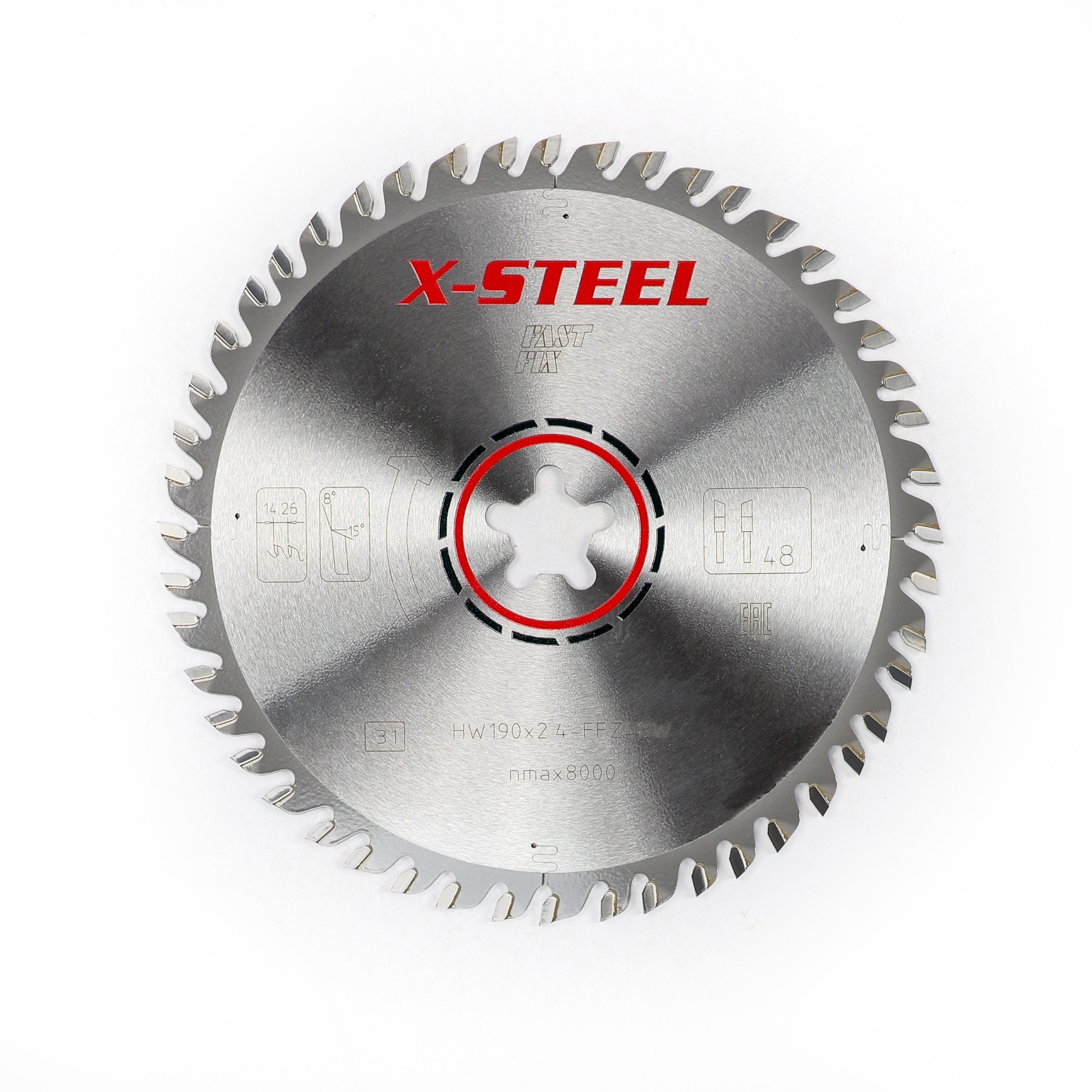 Fastfix-Star Mounting 190mmx24mmx2.4mm 48T Fine Circular Table Saw Blade